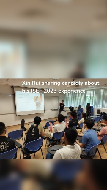 Xin Rui sharing candidly about his ISEF 2023 experience